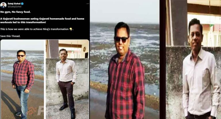 Gujarati-businessman-niraj-online-workout-Satej-Gohel-pfc-club-fitness-consultant-x-post-viral-